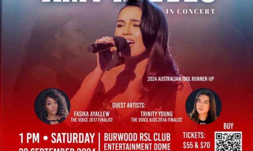 FilCoop presents 2024 Australian Idol Runner-up Amy Reeves in Concert on 28 Sept 2024