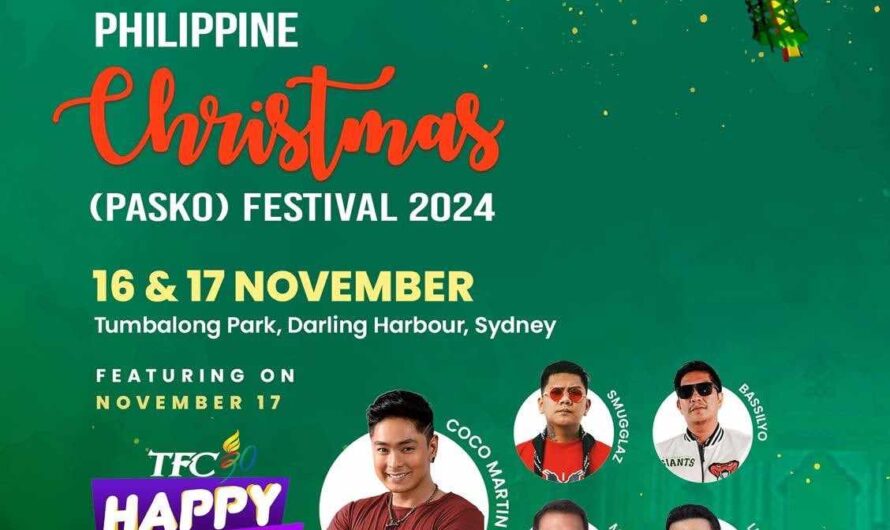 Tara na sa Philippine Christmas Festival on 16 and 17 November at Sydney