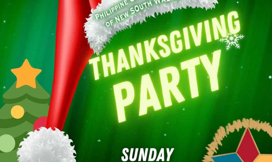 Invitation to the PCCNSW Christmas Party and Thanksgiving 2024 on 1 Dec