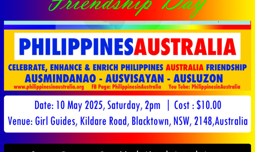 79th Philippine Australia Friendship Day community fellowship invitation