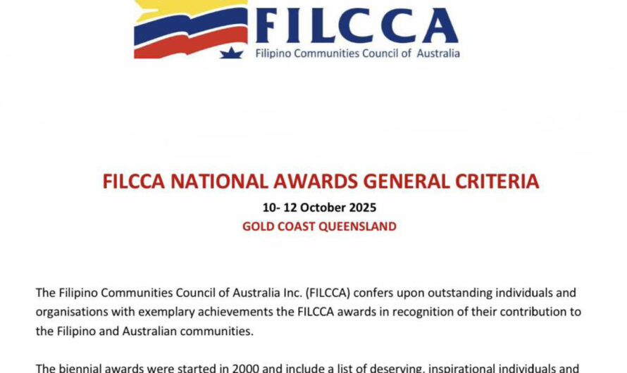 PCCNSW is calling for nominations to the FILCCA 2025 National Awards