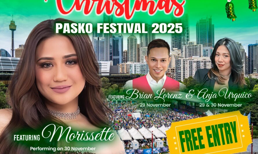 An Invitation to the Philippine Christmas Festival 2025 on 29 and 30 Nov at Tumbalong Park, Darling Harbour, Sydney