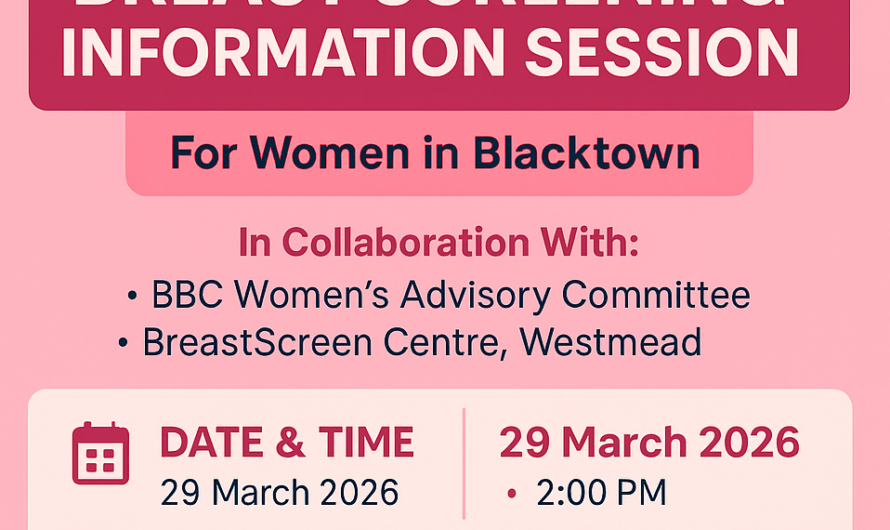 PCCNSW to hold Breast Screening Information Session for Women in Blacktown