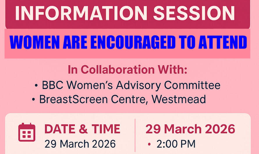 PCCNSW to hold Breast Screening Information Session for Women